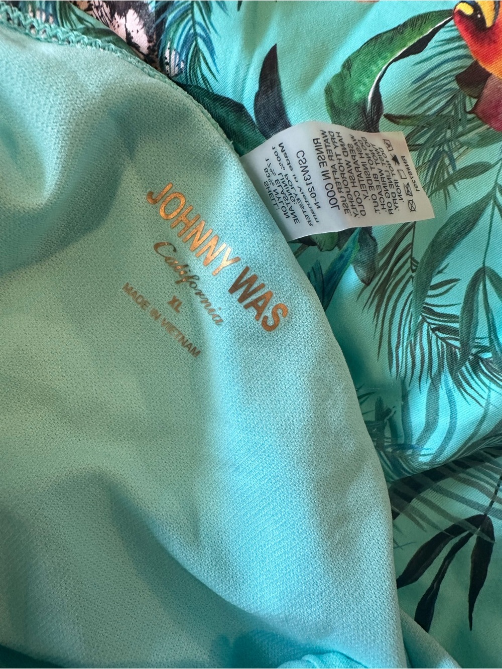 Women’s Johnny Was Size XL Tropical Print One-Piece Swimsuit - Picture 6 of 6